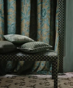 Liberty Interiors Furnishing Fabrics^Ottoman Spot Cut Velvet in Scarab