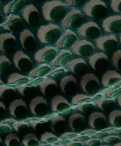 Liberty Interiors Furnishing Fabrics^Ottoman Spot Cut Velvet in Scarab