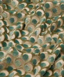 Liberty Interiors Furnishing Fabrics^Ottoman Spot Cut Velvet in Lichen