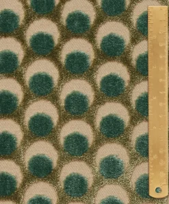Liberty Interiors Furnishing Fabrics^Ottoman Spot Cut Velvet in Lichen
