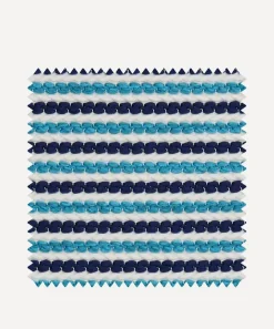 Liberty Interiors Furnishing Fabrics^Outdoor Fabric Swatch – Candy Stripe Harlow in Lapis