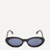 Fendi Sunglasses & Glasses^Oval FF Diamonds Black Acetate Sunglasses