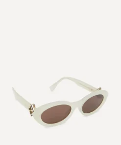 Fendi Sunglasses & Glasses^Oval FF Diamonds Brown Acetate Sunglasses