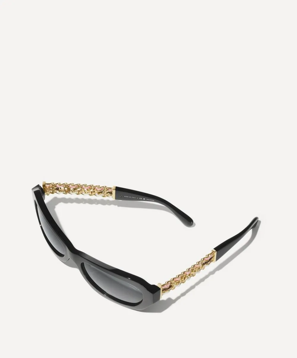 CHANEL Sunglasses & Glasses^Oval Sunglasses