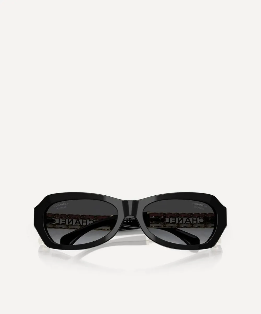 CHANEL Sunglasses & Glasses^Oval Sunglasses
