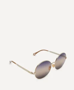 Chloé Sunglasses & Glasses^Oversized Round Metal Sunglasses