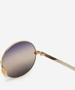 Chloé Sunglasses & Glasses^Oversized Round Metal Sunglasses