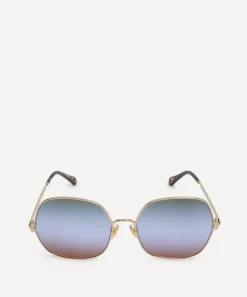 Chloé Sunglasses & Glasses^Oversized Square Metal Sunglasses