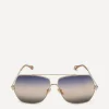 Chloé Sunglasses & Glasses^Oversized Square Metal Sunglasses