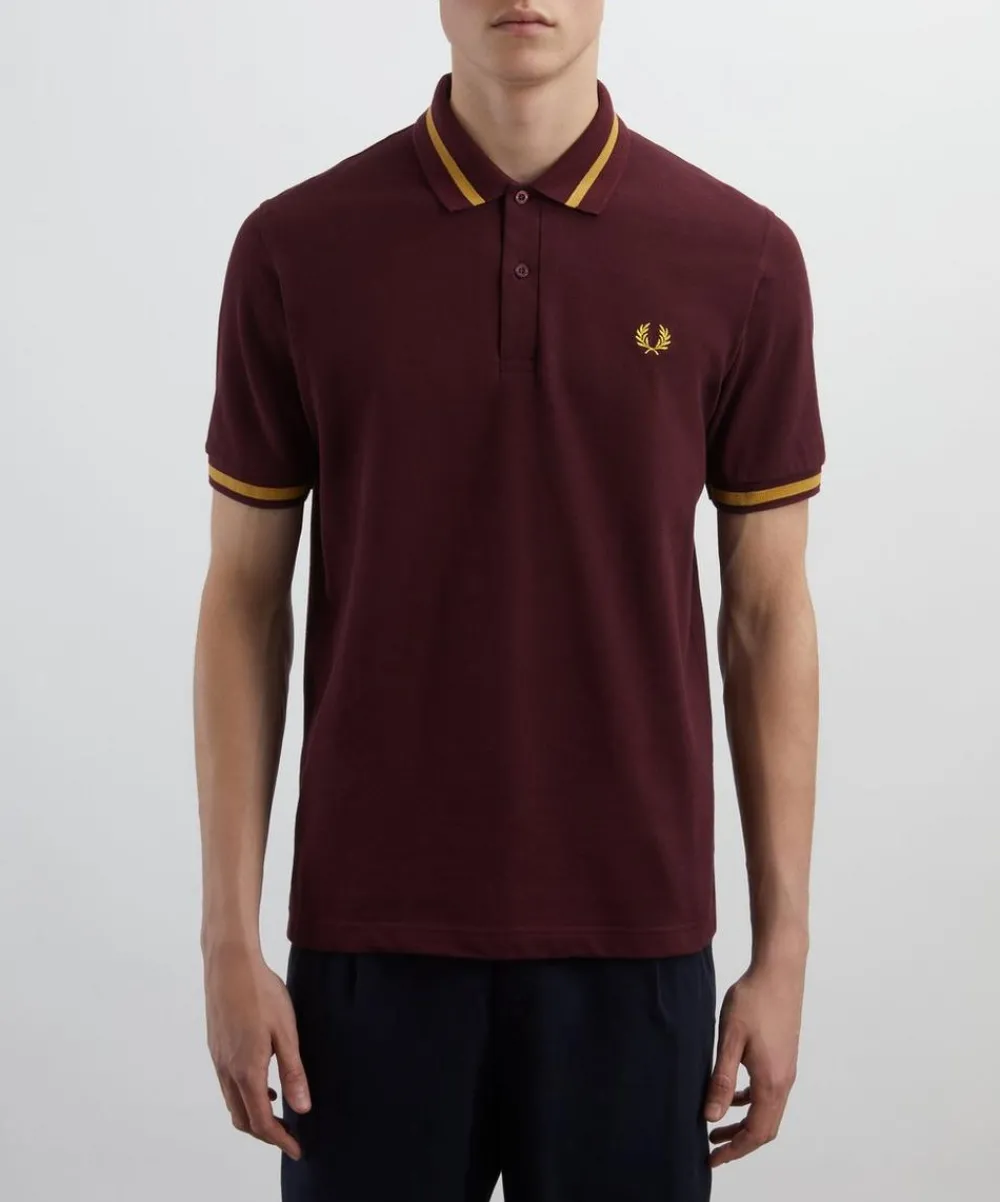 Fred Perry Tops^Oxblood M12 Twin Tipped Polo Shirt