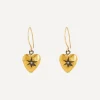 Acanthus Earrings|Earrings^Oxidised Silver Diamond Star Heart Drop Earrings