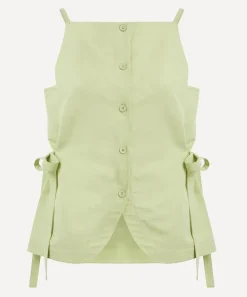 Aligne Tops^Ozais Tie Linen Top