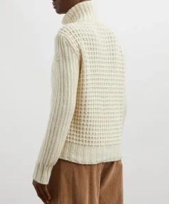 Moncler Knitwear^Padded Wool and Cashmere Zip-Up Cardigan