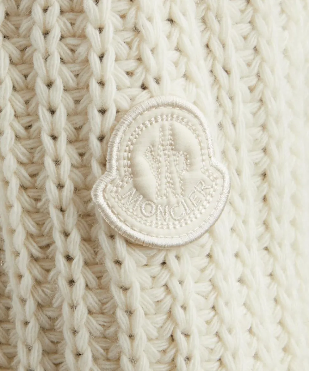 Moncler Knitwear^Padded Wool and Cashmere Zip-Up Cardigan