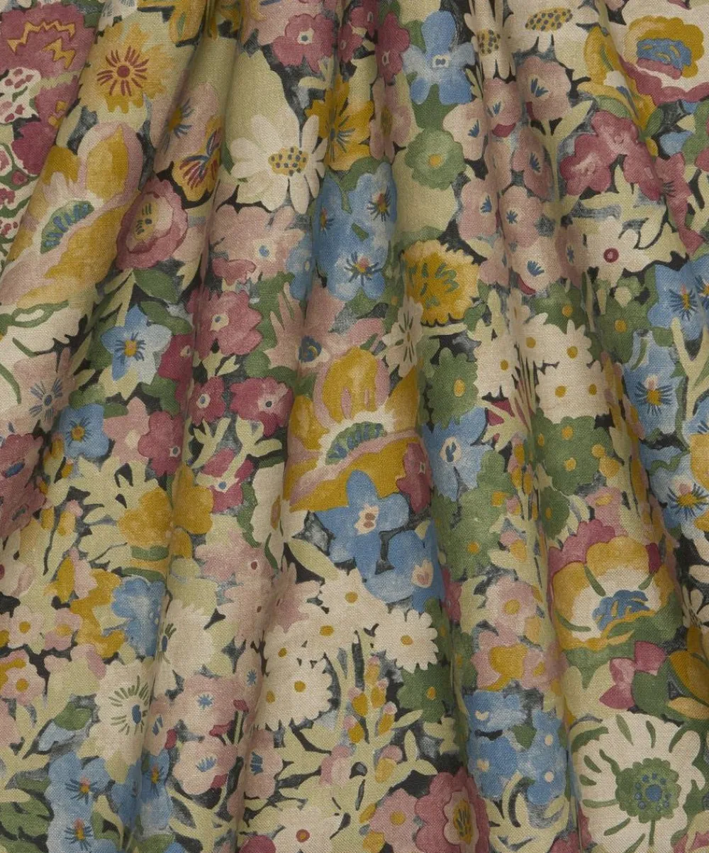 Liberty Interiors Furnishing Fabrics|Furnishing Fabrics^Painted Thorpe Linen in Lacquer