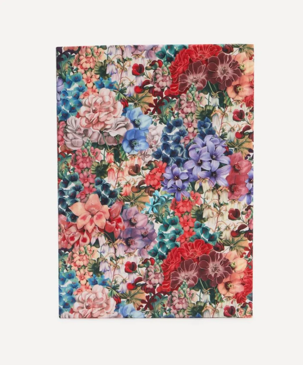 Liberty Stationery And Games^Painted Travels Print Cotton A5 Lined Notebook