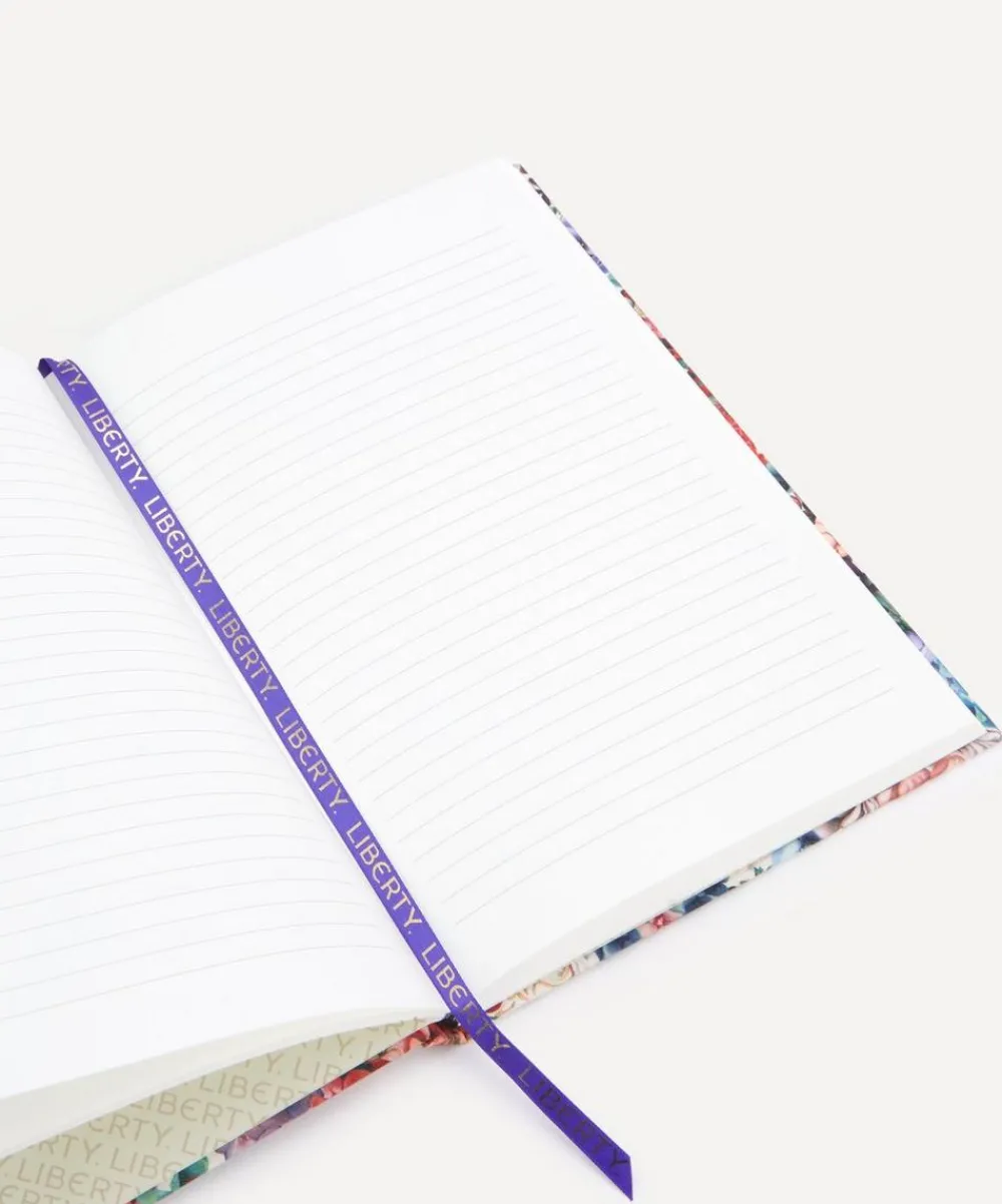 Liberty Stationery And Games^Painted Travels Print Cotton A5 Lined Notebook