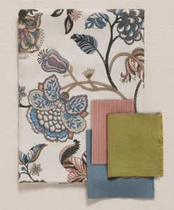 Liberty Interiors Furnishing Fabrics^Palampore Embroidery in Lapis