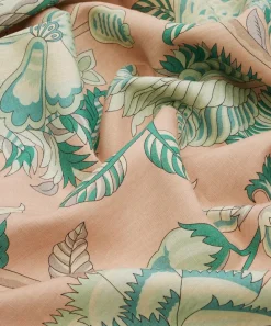 Liberty Interiors Furnishing Fabrics^Palampore Trail Landsdowne Linen in Jade Ointment