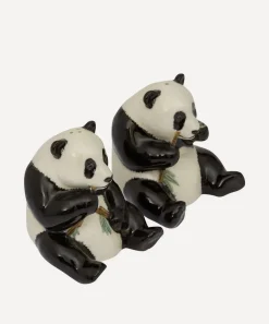 Quail Tableware^Panda Stoneware Salt and Pepper Shakers