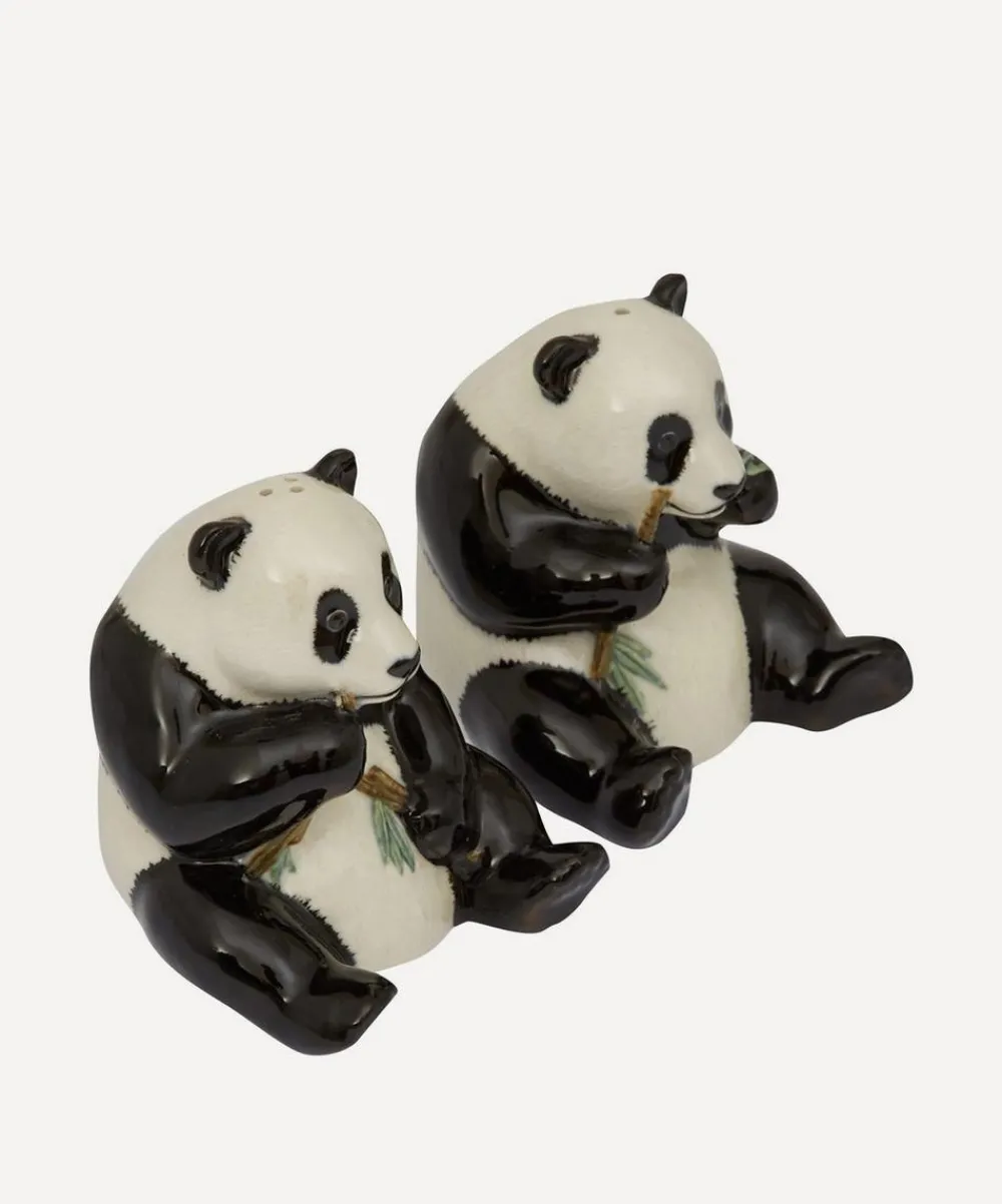 Quail Tableware^Panda Stoneware Salt and Pepper Shakers