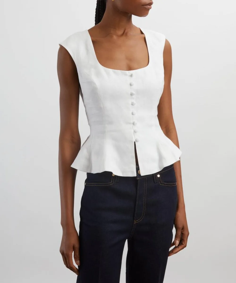 Reformation Tops^Paolina Linen Top