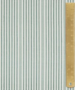 Liberty Interiors Furnishing Fabrics^Park Stripe Cotton in Salvia