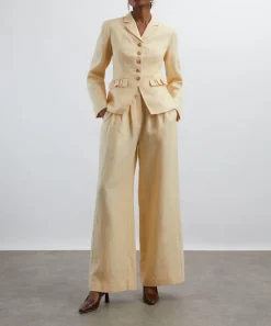 Posse Trousers & Shorts^Parker High-Waisted Linen Trousers