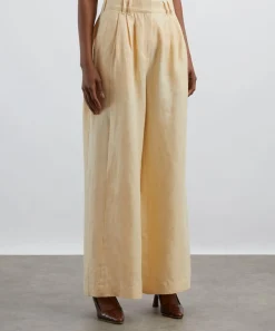Posse Trousers & Shorts^Parker High-Waisted Linen Trousers