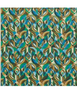 Liberty Fabrics Crepe De Chine^Pastel Peacock Crepe de Chine