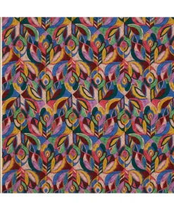 Liberty Fabrics Crepe De Chine^Pastel Peacock Crepe de Chine