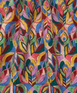 Liberty Fabrics Crepe De Chine^Pastel Peacock Crepe de Chine