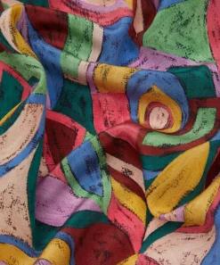 Liberty Fabrics Crepe De Chine^Pastel Peacock Crepe de Chine