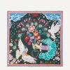Liberty Scarves^Peace Love And 70x70 Silk Scarf