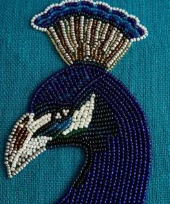 Jonathan Adler Cushions^Peacock Beaded Cushion