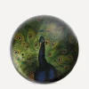 John Derian Stationery And Games^Peacock Close-Up Dome Paperweight