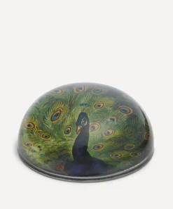 John Derian Stationery And Games^Peacock Close-Up Dome Paperweight