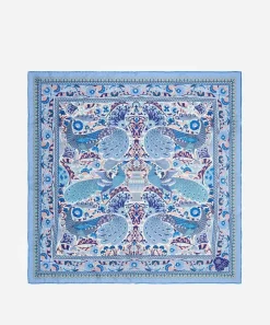 Liberty Scarves^Peacock Garden 70 x 70cm Silk Twill Scarf
