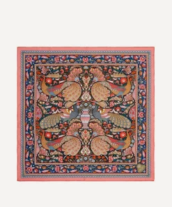 Liberty Scarves^Peacock Garden 70 x 70cm Silk Twill Scarf