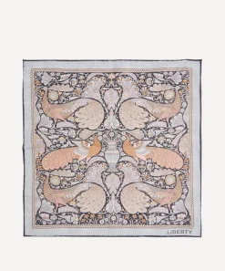Liberty Pocket Squares^Peacock Garden Silk Pocket Square