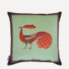 Liberty Cushions^Peacock Garden Square Velvet Cushion