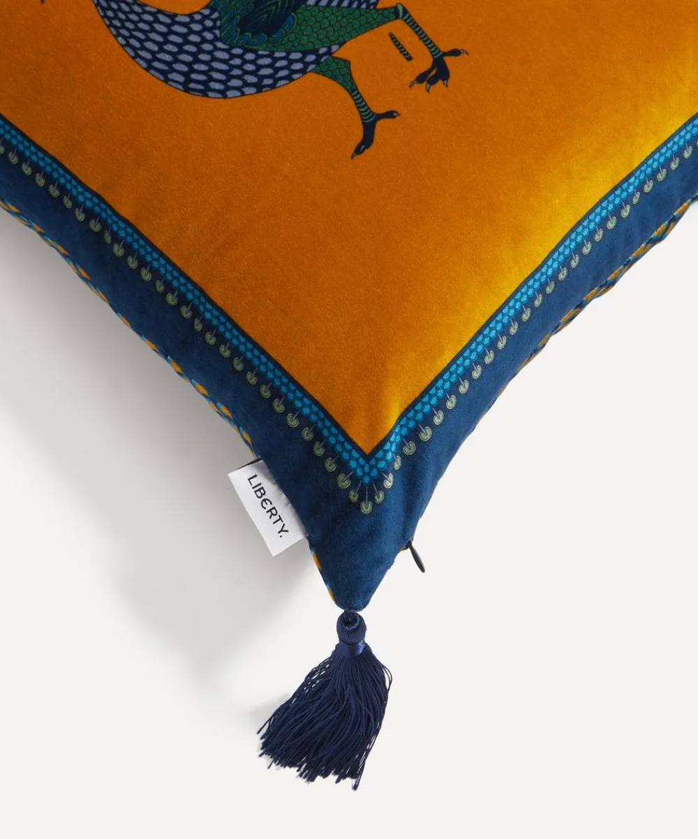 Liberty Cushions|Living Room^Peacock Garden Velvet Cushion