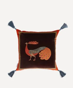 Liberty Cushions|Living Room^Peacock Garden Velvet Cushion