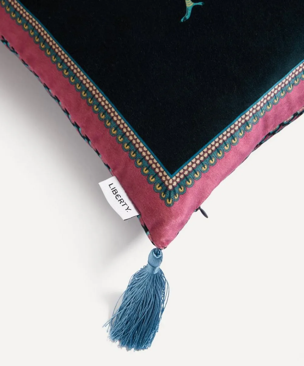 Liberty Cushions|Living Room^Peacock Garden Velvet Cushion