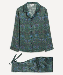 Liberty Sleepwear^Peacock Manor Relaxed Silk-Satin Pyjama Set