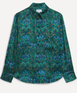 Liberty Tops^Peacock Manor Relaxed Silk Shirt