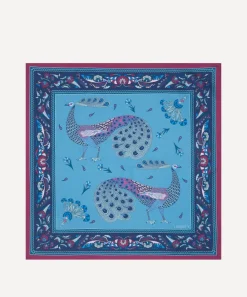 Liberty Scarves^Peacock Parade 45X45 Silk Scarf