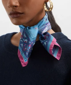 Liberty Scarves^Peacock Parade 45X45 Silk Scarf