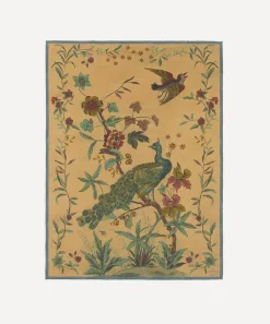 John Derian Throws^Peacock Toile Sepia Throw