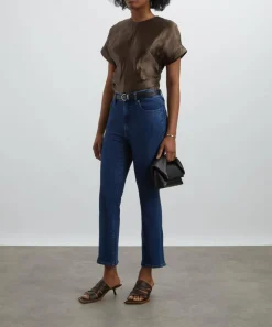 Frame Jeans^Pencil High-Rise Slim Jeans in Loner